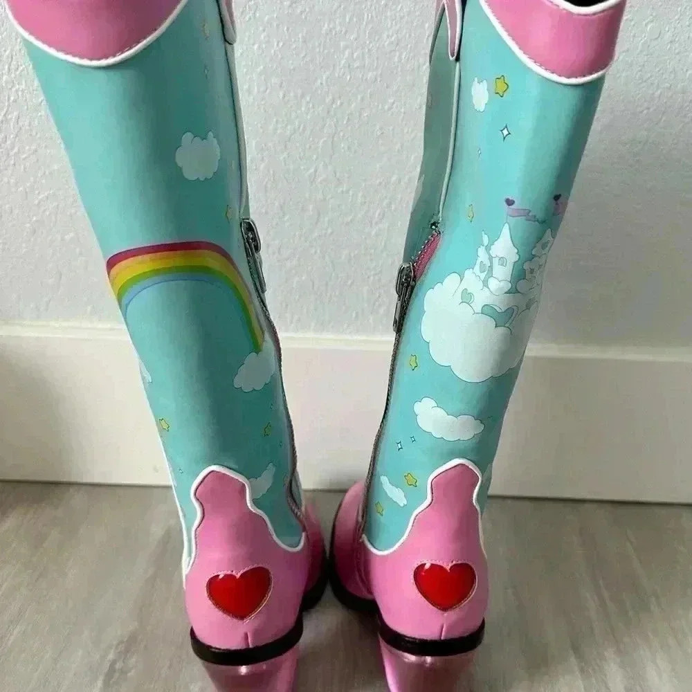 Care Bears X Dolls Kill Cowboy Boots Size 7 - Picture 9 of 9